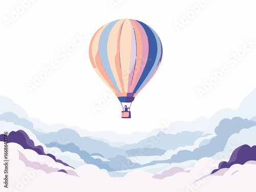 hot air balloon flying in the sky