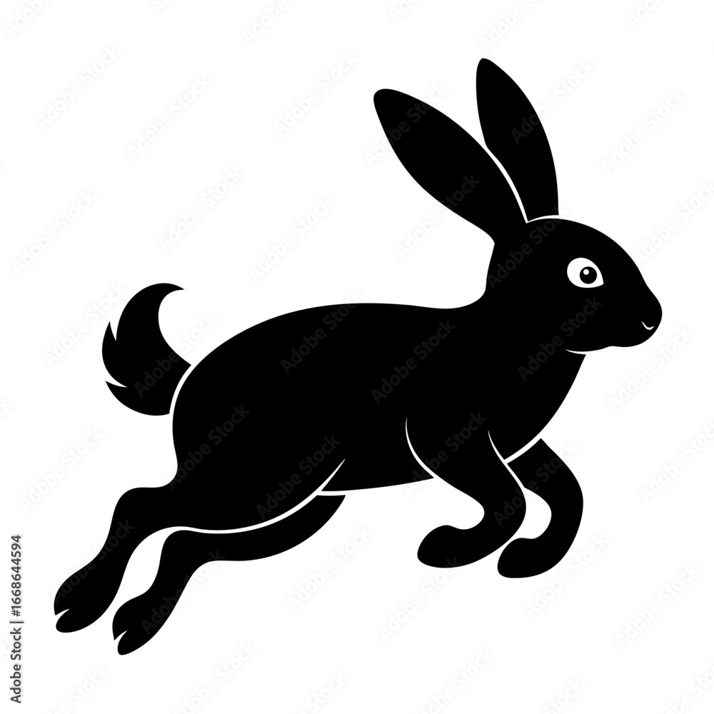 Obraz premium Hopping Rabbit Vector
