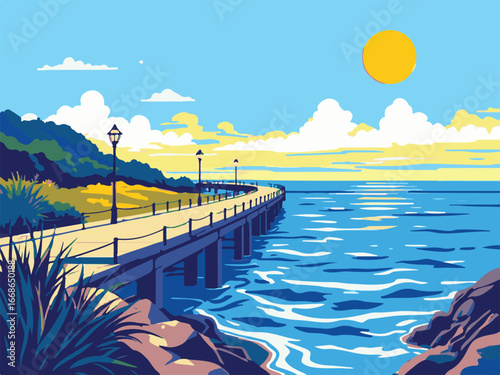 Lake Pier at Sunrise