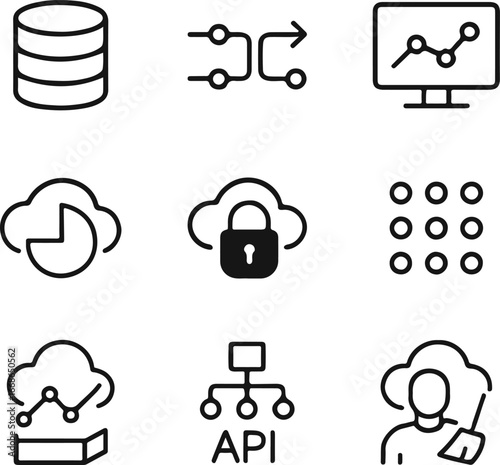 “DATA REALMS ICON SET – Modular Glyphs of Cloud Rituals, API Lore, and Analytical Spirits”