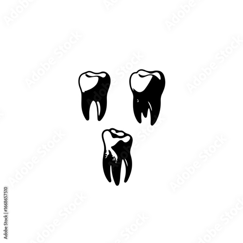 Healthy teeth: A professional dental illustration for brochures, clinics, and healthcare.