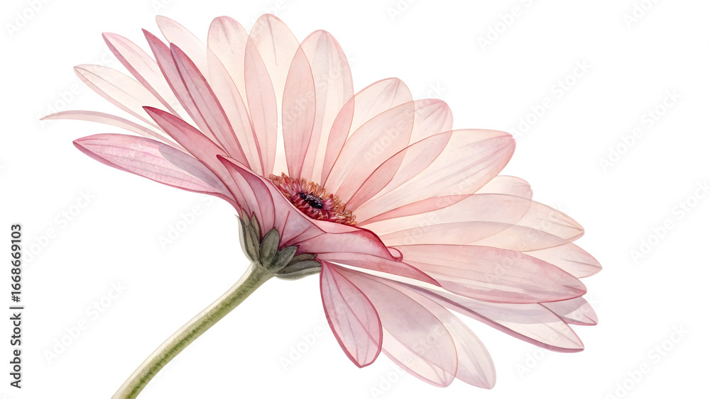 Obraz premium Soft pastel watercolor daisy artistic design high resolution picture