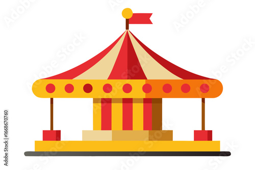 circus tent isolated on white