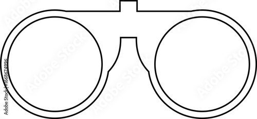 Binocular field glasses icon are optical instruments designed to allow both eyes to view magnified images of distant objects simultaneously for diverse applications design and visual communication
