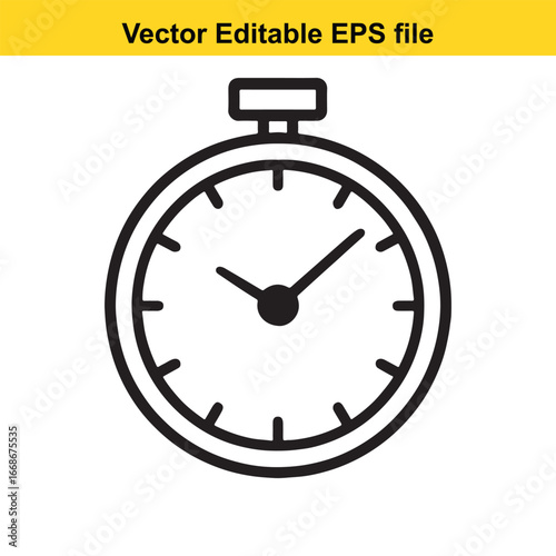 Stopwatch icon isolated on white background
