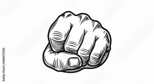 Clenched Fist Graphic Design.