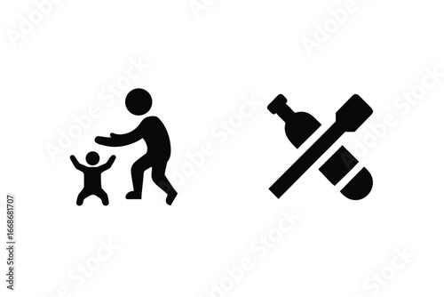 Parental care and alcohol restriction symbolizes responsible parenthood and child safety