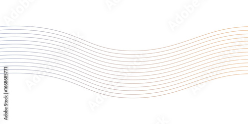 Abstract wave vector background with flowing blue lines and digital design elements