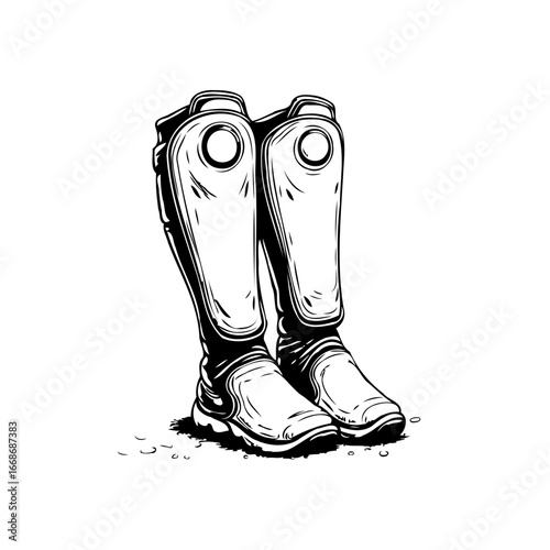 Illustration of protective shin guards offering vital safety during intense combat sports offering