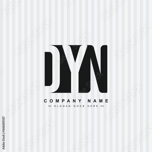 DYN Initial Letter Logo - Simple Monogram Logo