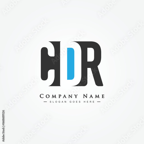 CDR Initials Logo - Vector Logo Template for Initial Letters C, D and R