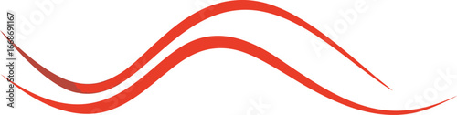 Abstract minimalist red wavy lines vector graphic scalable illustration for design projects