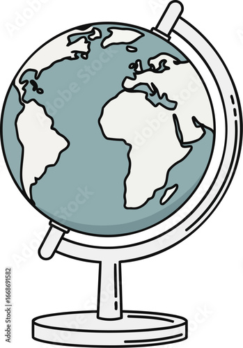 Explore the world with a stylish globe icon