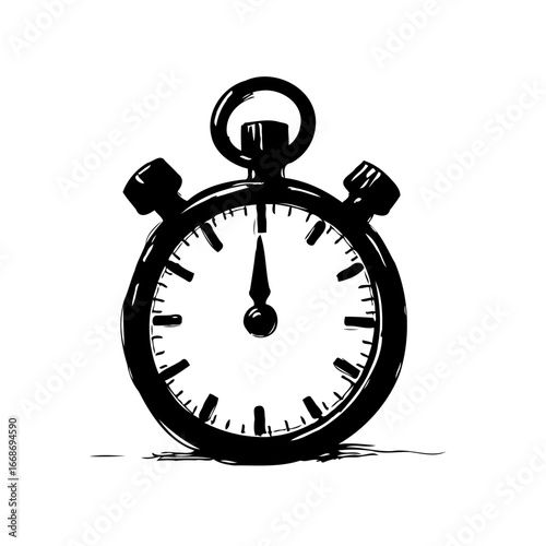 Stylized chronograph illustration symbolizing deadlines project duration precise timekeeping