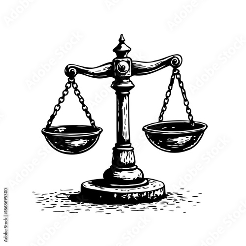 Symbolic balance scale illustrating fairness and impartiality in jurisprudence and ethical