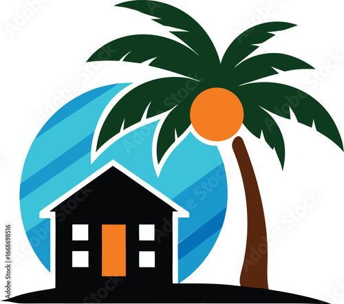 Hotel tourism holiday summer beach coconut palm tree