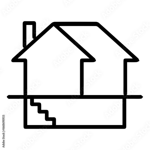 Basement black icon