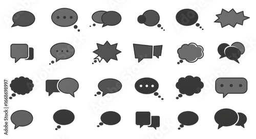 Set of Vector Speech Bubble Icons