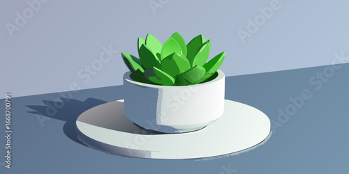 Small succulent plants in various pots and glasses are isolated against a white background