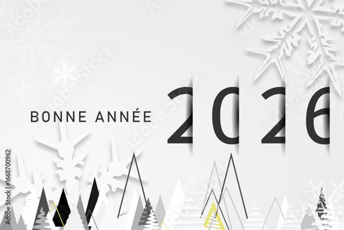 Bonne année - meilleurs vœux 2026 - vecteur pour affiche bannière salutation et célébration du nouvel an 2026.