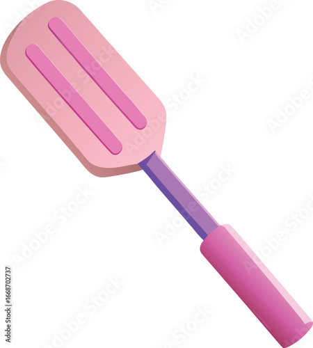 Pink spatula kitchen utensil