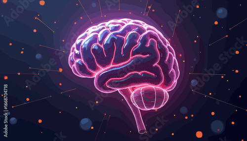 futuristic technology, AI graphics, digital brain, artificial intelligence design, cyber world, glowing butterfly illustration, neon technology, virtual reality, sci-fi background, glowing circuit des