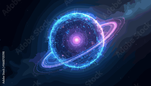 futuristic technology, AI graphics, digital brain, artificial intelligence design, cyber world, glowing butterfly illustration, neon technology, virtual reality, sci-fi background, glowing circuit des