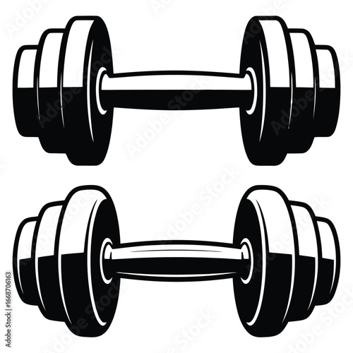 dumbbell isolated on white