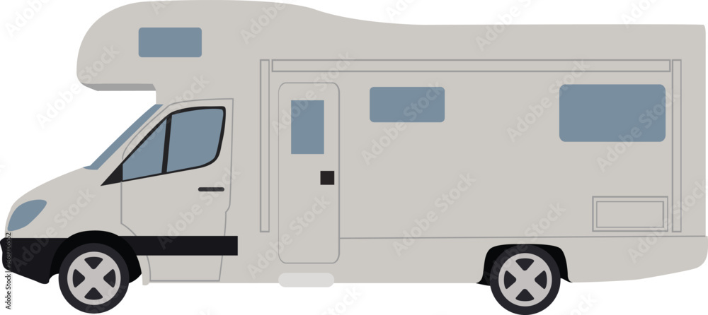 Naklejka premium White RV Motorhome Illustration