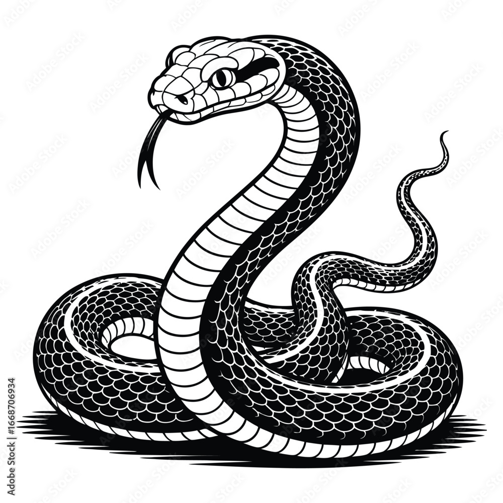 Fototapeta premium black and white snake