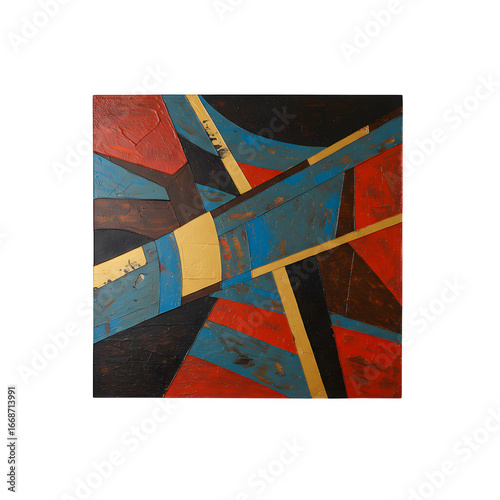 Modern and stylish wall decoration with a cool contemporary design, perfect for interior decor, isolated on white background.