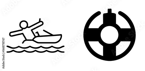 Rescue Icon for Emergency, Safety, First Aid, and Disaster Response