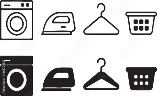 set of household appliances icons