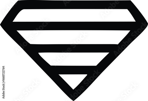 Iconic shield emblem graphic representation of strength and heroism bold geometric design symbolizing power and resilience