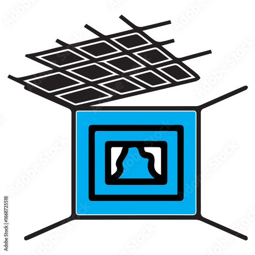 Ceiling blue icon