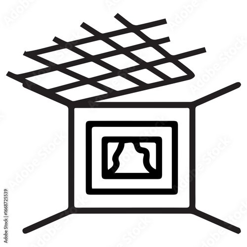 Ceiling black icon
