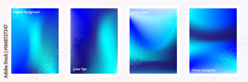 Set of covers design templates with vibrant northern lights gradient background. trendy modern design. applicable for landing pages, covers, brochures, flyers, presentations, banners. Vector design.