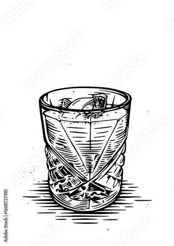 Glass of iced drink