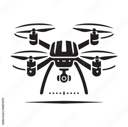 Drone silhouette vector D99