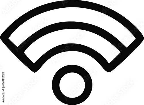 Simple yet effective wi-fi signal icon representing wireless internet connectivity and network access for modern digital communication and technology