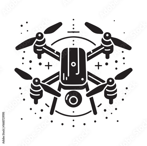 Drone silhouette vector D99