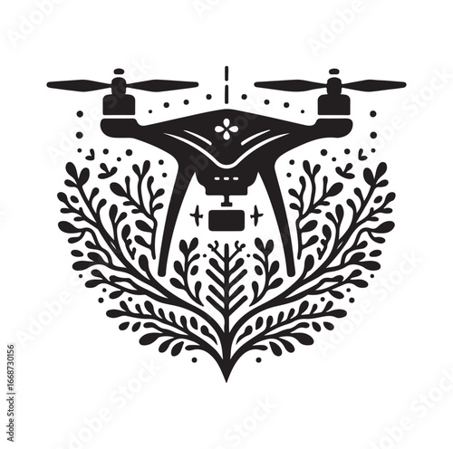 Drone silhouette vector D99