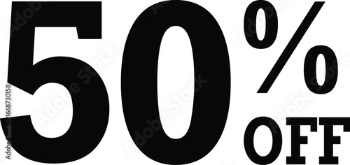 Bold black 20 percent off discount message for sales and promotions vector