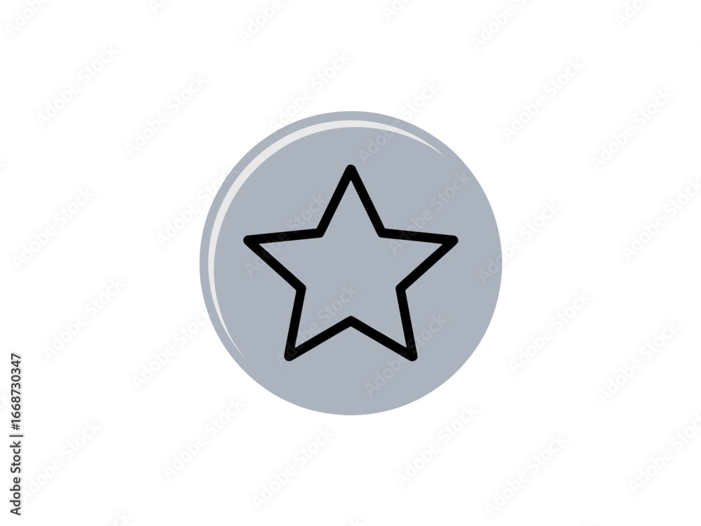 gray circle with white star outline, favorite icon design for business, rating symbol graphic, star bookmark illustration, stock image for ui design, favorite symbol vector, highlight sign for website gray circle with white star outline, favorite icon design for business, rating symbol graphic, star bookmark illustration, stock image for ui design, favorite symbol vector, highlight sign for website