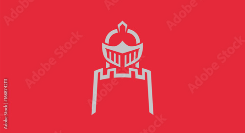 Knight Helmet and Castle Symbol.