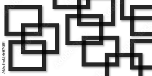 Abstract black lines on white background. luxury white geometric random lines with pattern. Modern white transparent material in triangle and squares shapes. abstract background vector illustration.