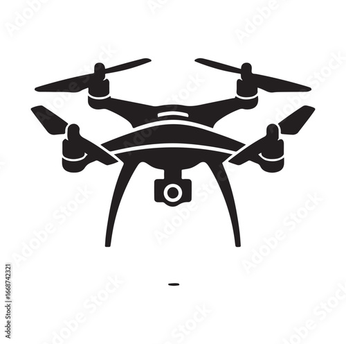 Drone camera icon silhouette vector