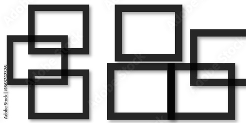 Abstract black lines on white background. luxury white geometric random lines with pattern. Modern white transparent material in triangle and squares shapes. abstract background vector illustration.