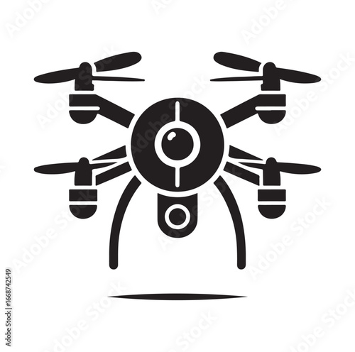 Drone camera icon silhouette vector