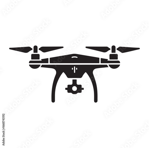 Drone camera icon silhouette vector